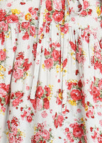 Women Floral Printed Sleeveless Ruffle Top | V-Neck Tie-Up Casual Peplum Style Summer Top for Women & Girls MOMETOX